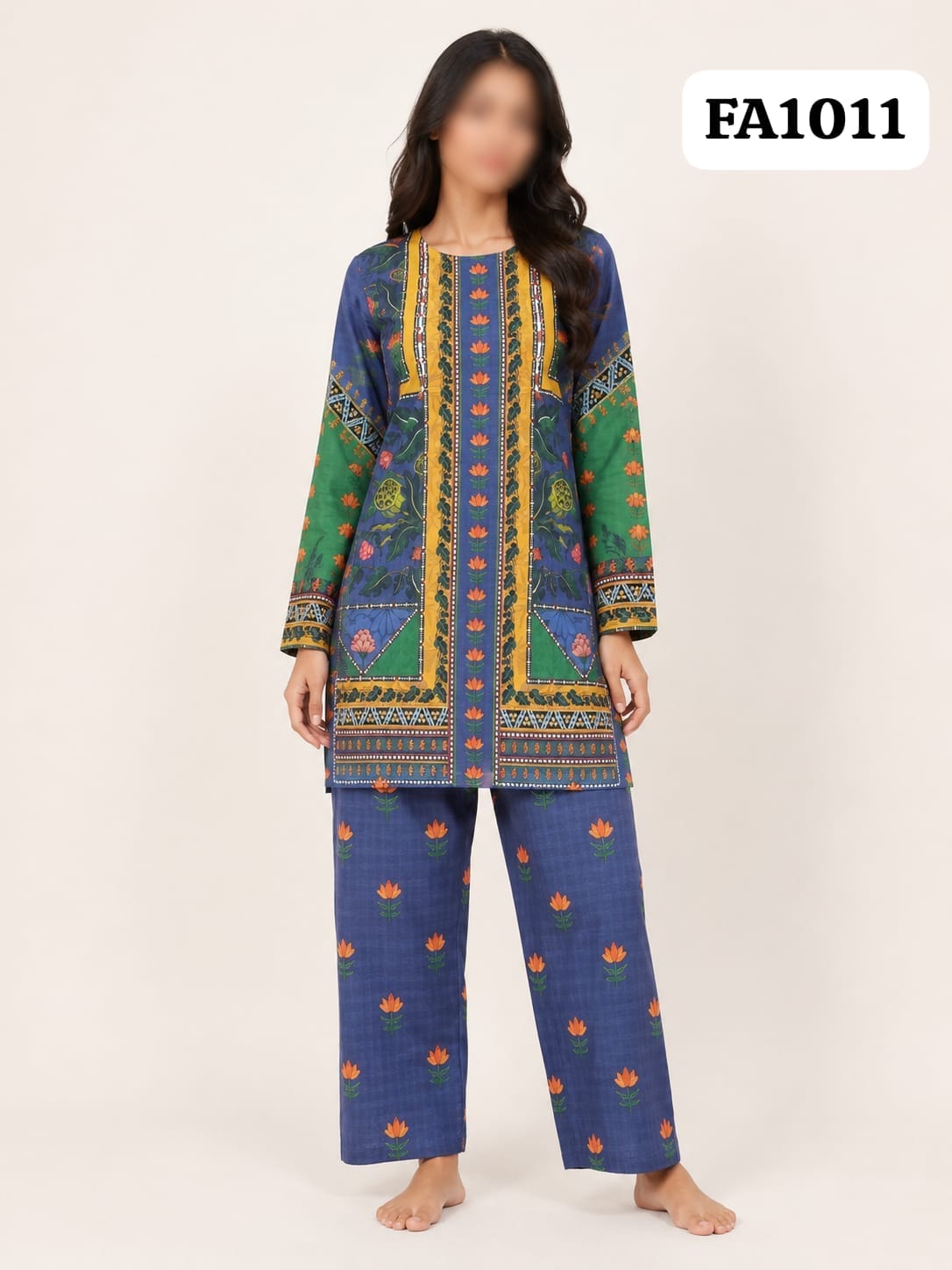 Check Lawn Collection   2 Piece FAST FABRICS  FA1011