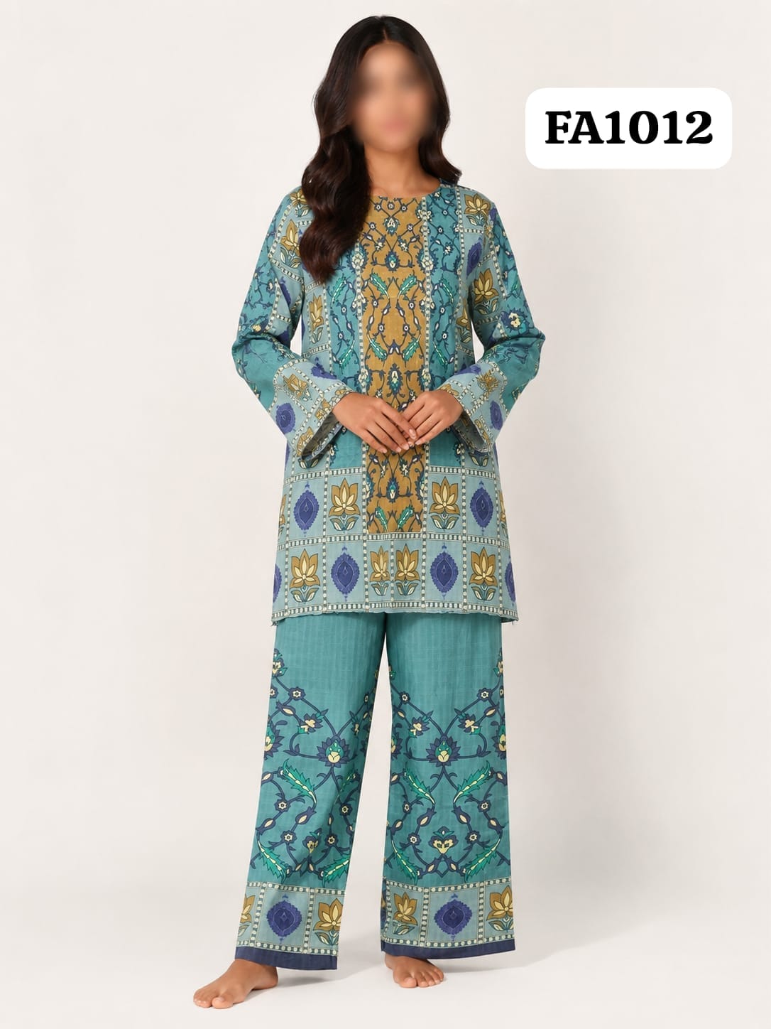 Check Lawn Collection   2 Piece FAST FABRICS  FA1012