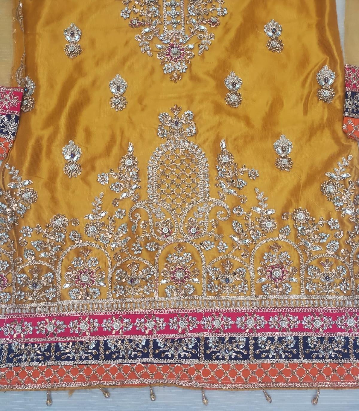 FastFabrics Luxury Bridal Collection – Heavy Aari Embroidery & Handwork 3 Piece Suit | FA53