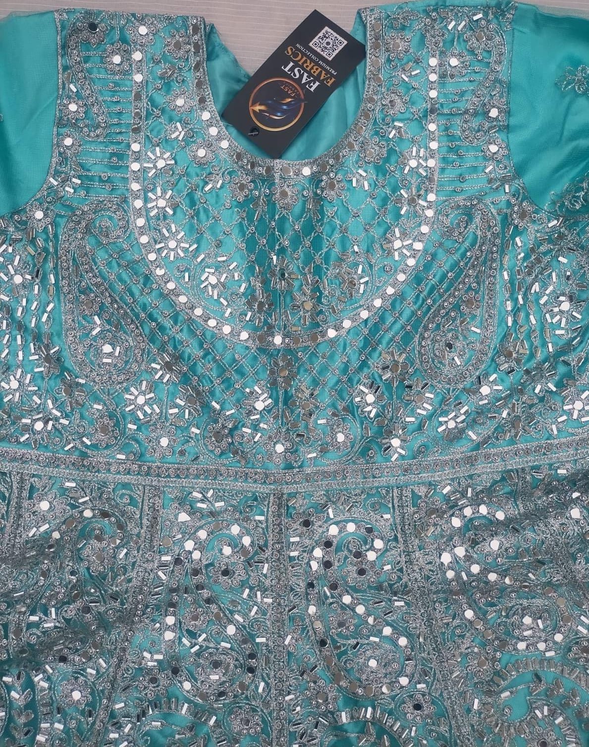FastFabrics Luxury Bridal Collection – Heavy Aari Embroidery & Handwork 3 Piece Suit | FA56