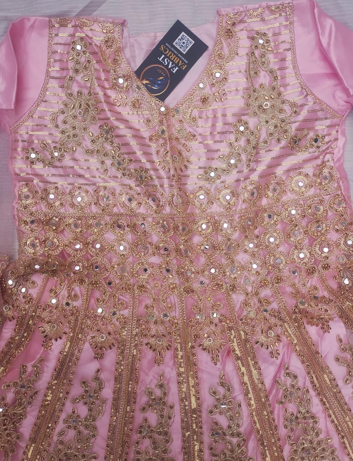 FastFabrics Luxury Bridal Collection – Heavy Aari Embroidery & Handwork 3 Piece Suit | FA54