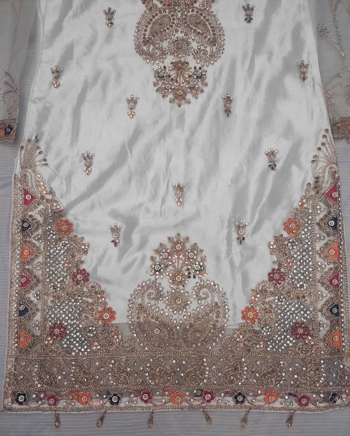 FastFabrics Luxury Bridal Collection – Heavy Aari Embroidery & Handwork 3 Piece Suit | FA50