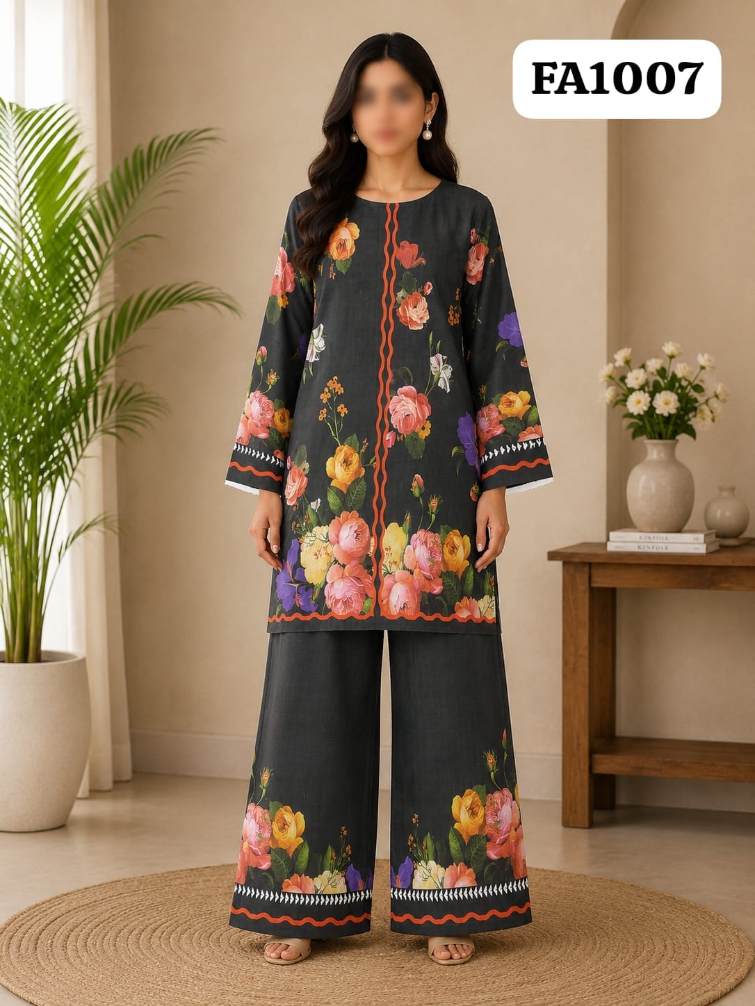 Check Lawn Collection   2 Piece FAST FABRICS  FA1007