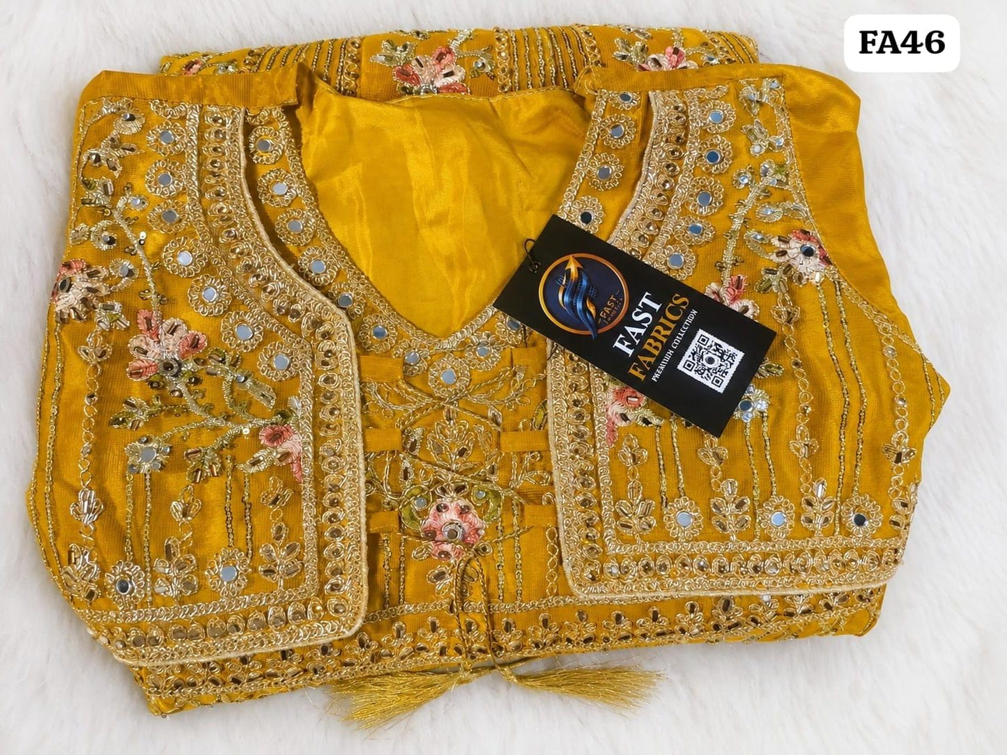 Fast Fabrics Luxury Bridal Collection – Heavy Aari Embroidery & Handwork 3 Piece Suit | FA46