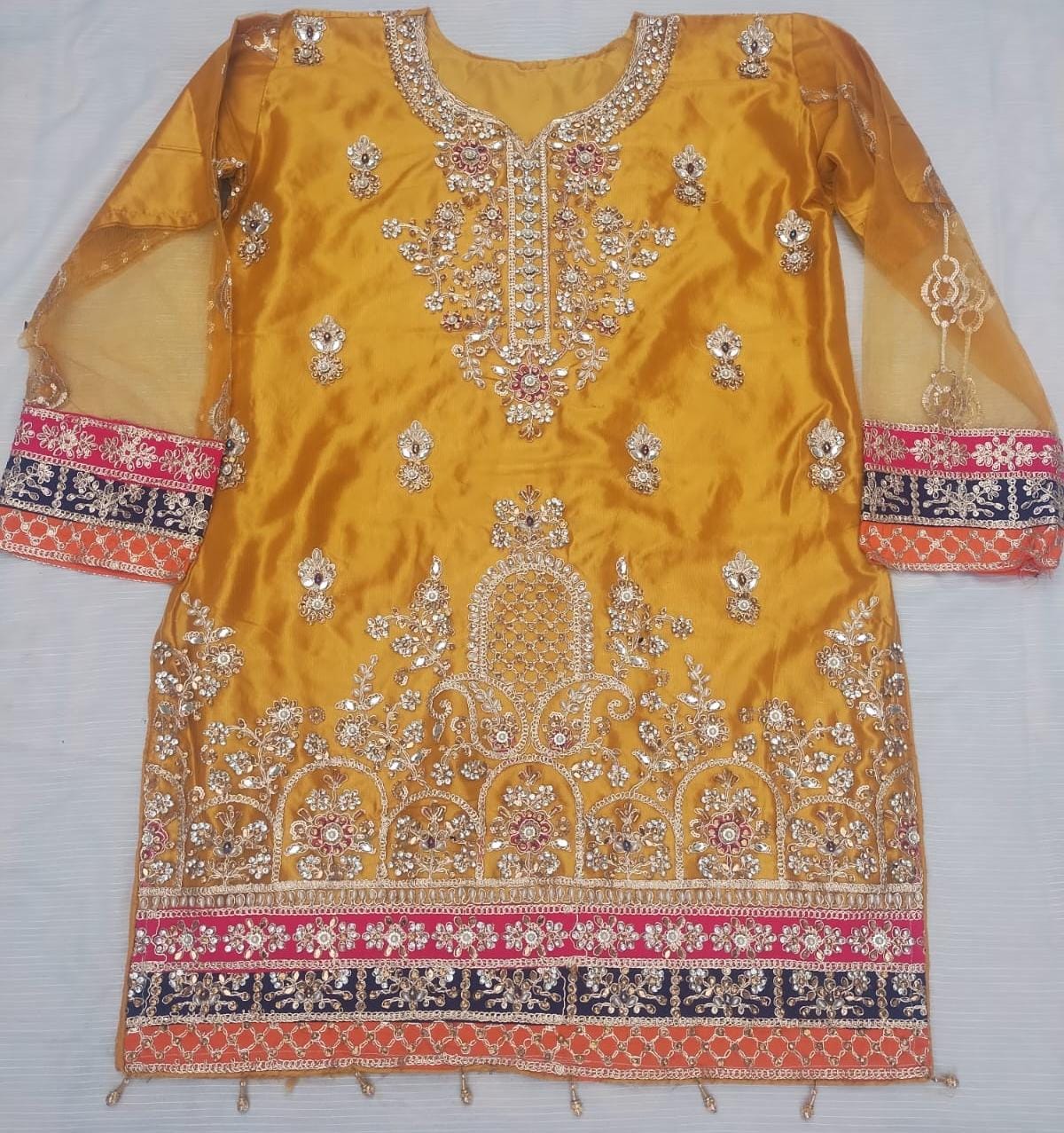 FastFabrics Luxury Bridal Collection – Heavy Aari Embroidery & Handwork 3 Piece Suit | FA53