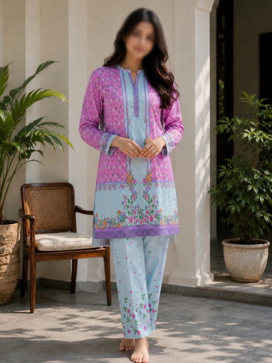 Bana Dora Premium Digital Printed Lawn 2 Piece Suit for Women | Fast Fabrics .FA06