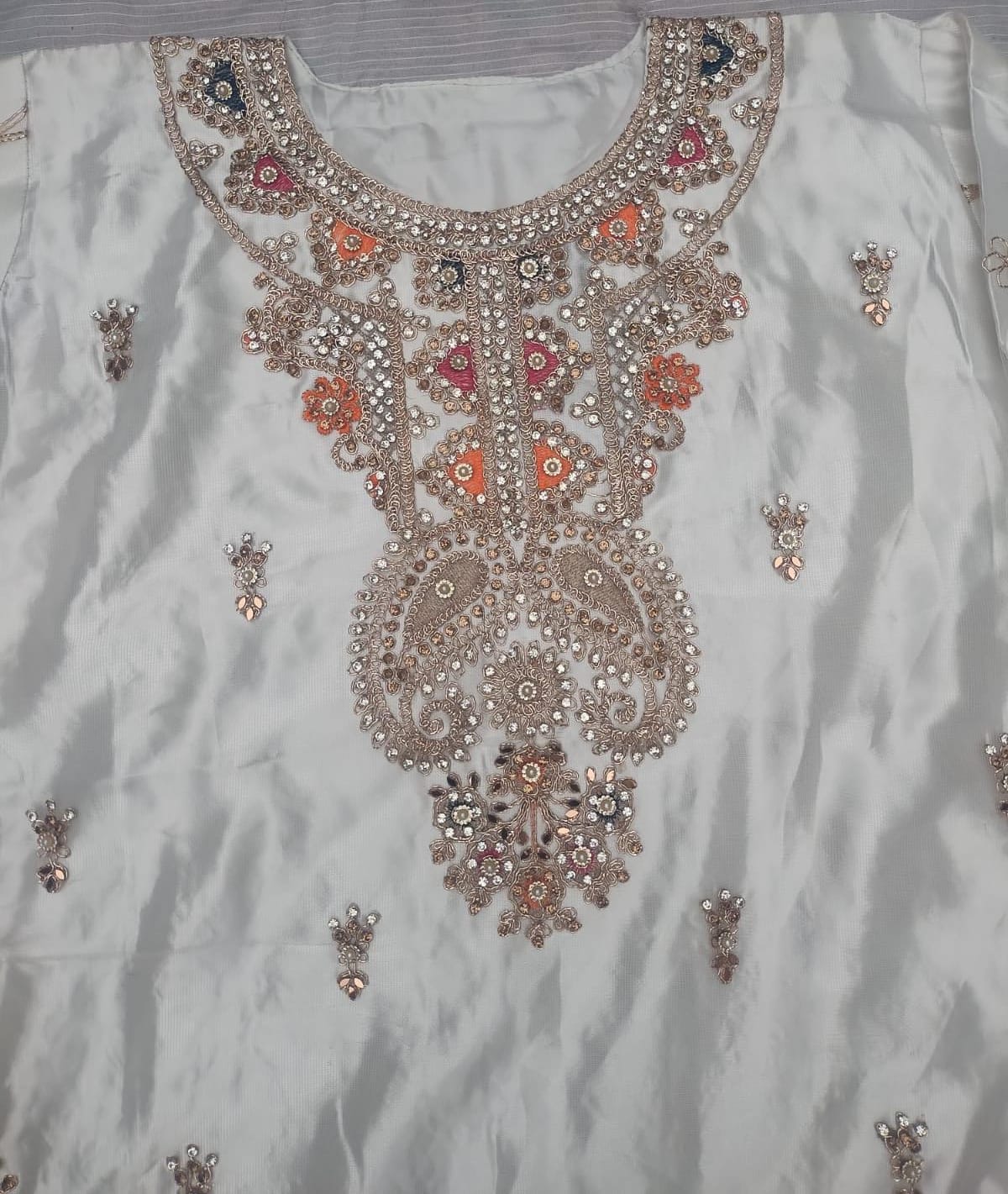 FastFabrics Luxury Bridal Collection – Heavy Aari Embroidery & Handwork 3 Piece Suit | FA50