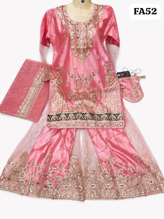 FastFabrics Luxury Bridal Collection – Heavy Aari Embroidery & Handwork 3 Piece Suit | FA52