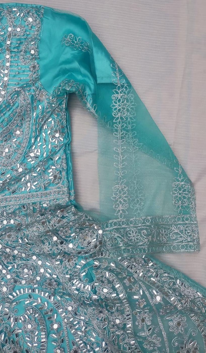 FastFabrics Luxury Bridal Collection – Heavy Aari Embroidery & Handwork 3 Piece Suit | FA56