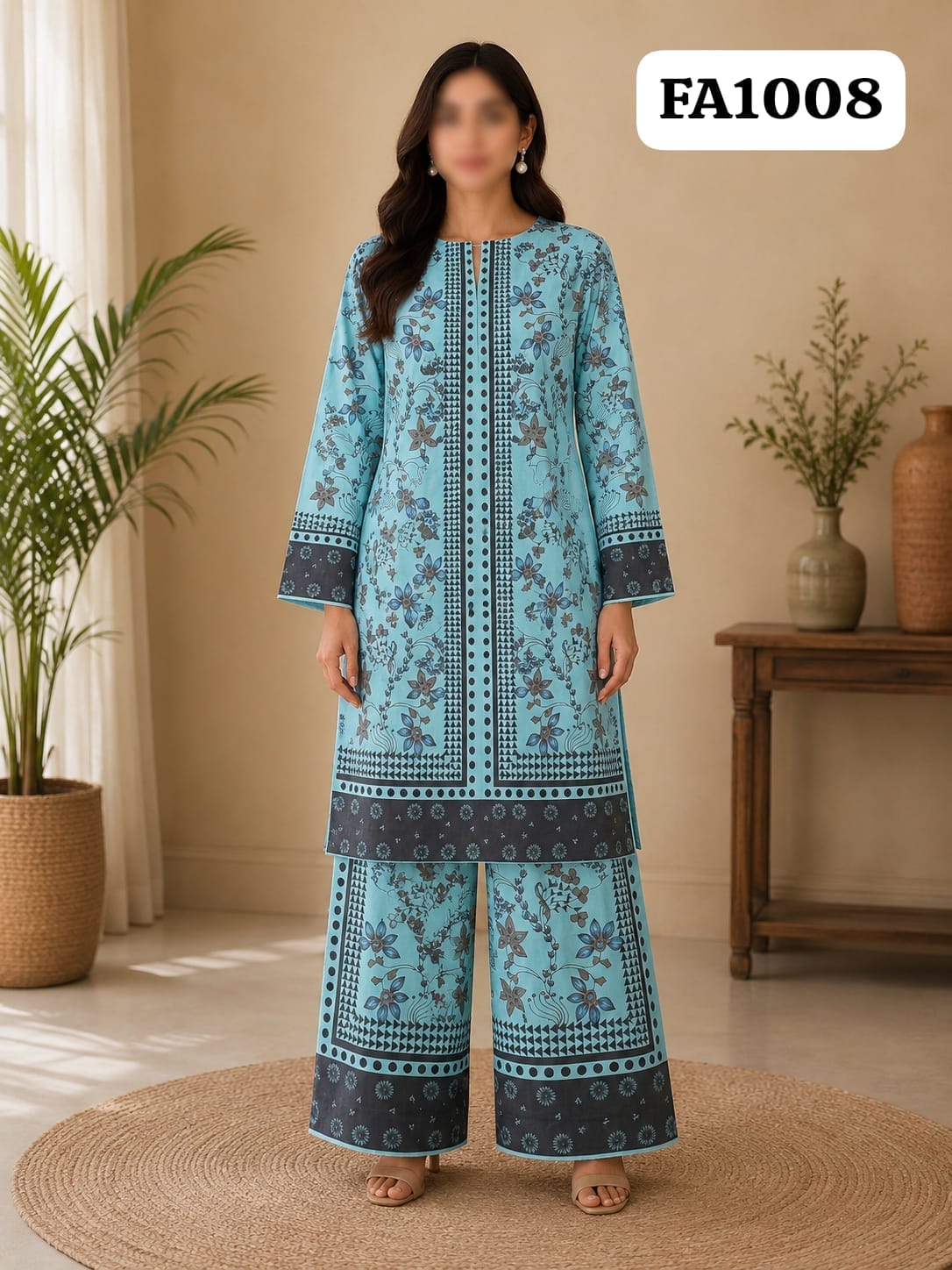 Check Lawn Collection   2 Piece FAST FABRICS  FA1008