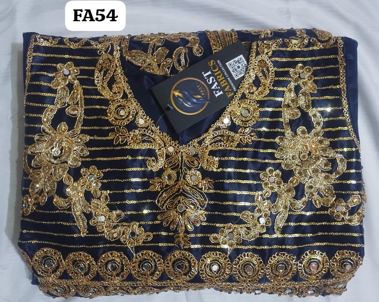 FastFabrics Luxury Bridal Collection – Heavy Aari Embroidery & Handwork 3 Piece Suit | FA54