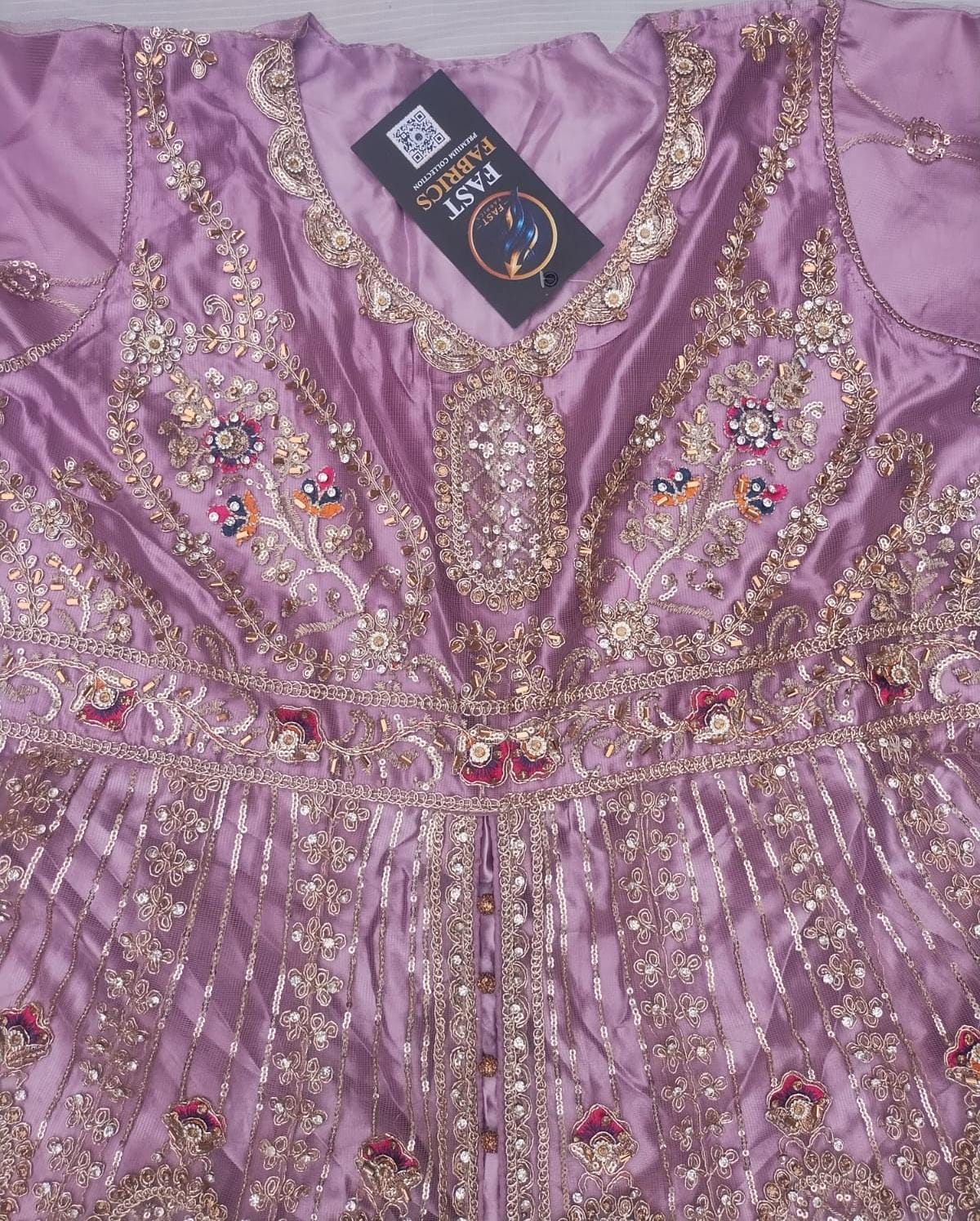 FastFabrics Luxury Bridal Collection – Heavy Aari Embroidery & Handwork 3 Piece Suit | FA55