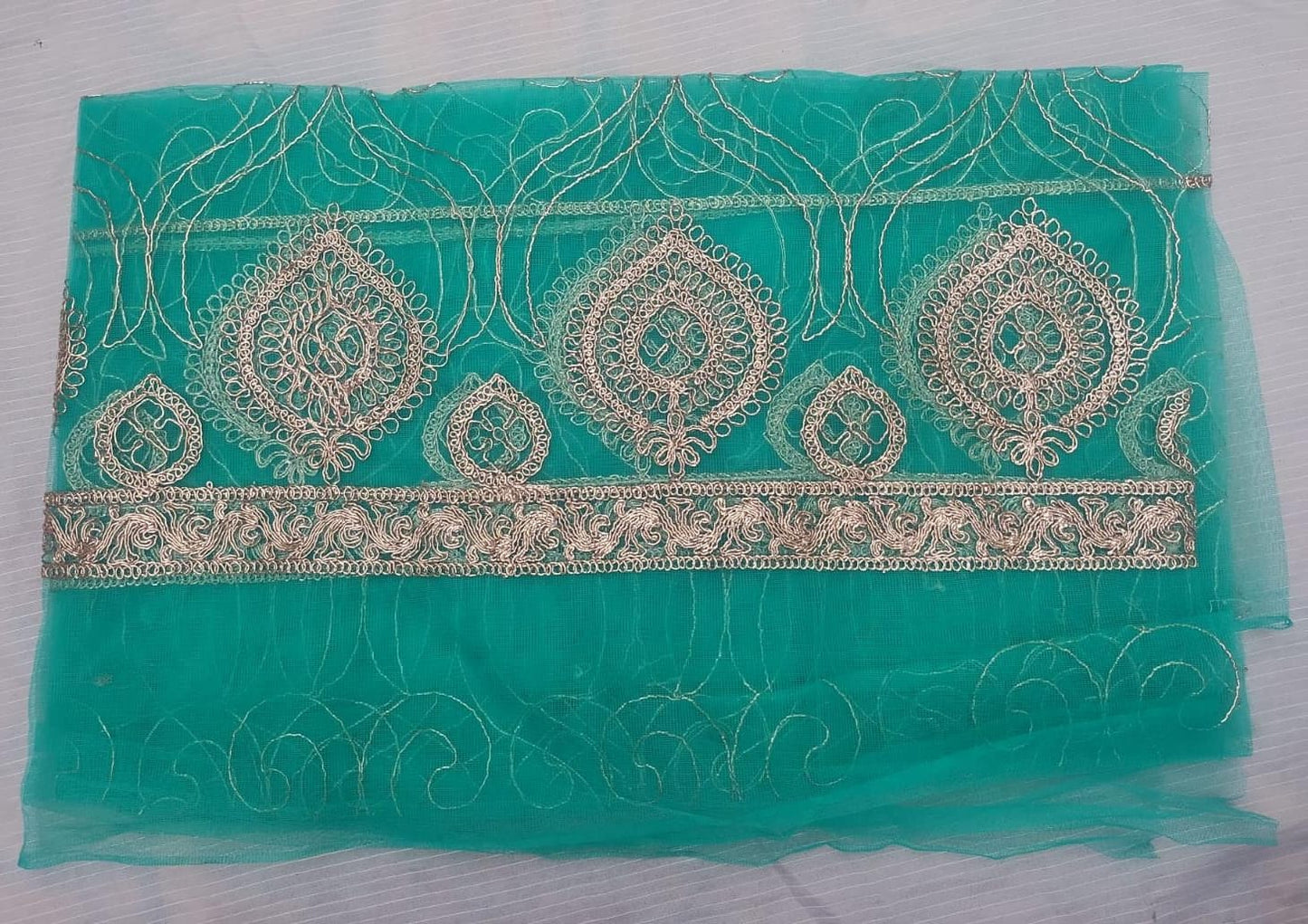 Fast Fabrics Luxury Bridal Collection – Heavy Aari Embroidery & Handwork 3 Piece Suit | FA49