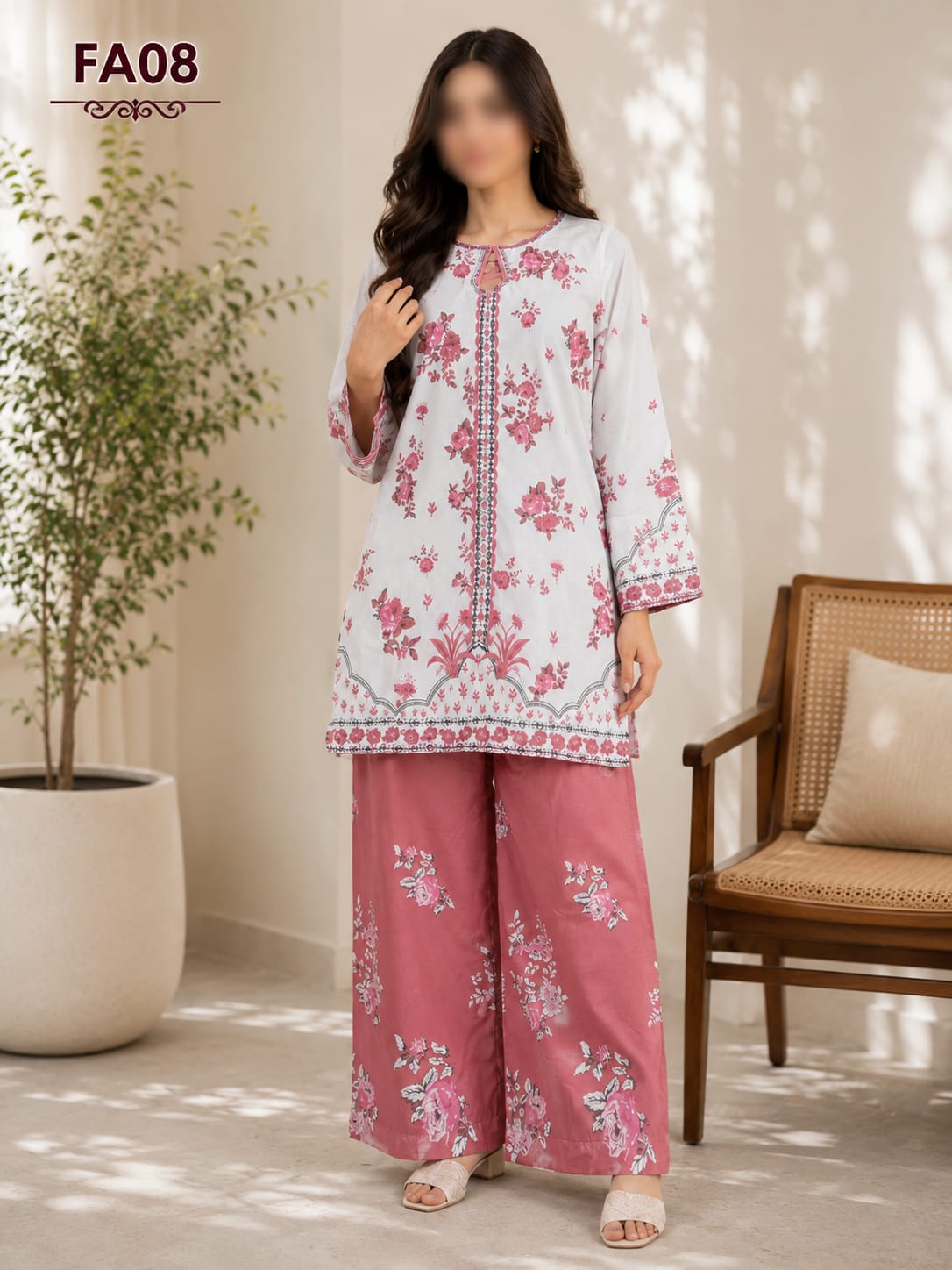 Bana Dora Premium Digital Printed Lawn 2 Piece Suit for Women | Fast Fabrics .FA08