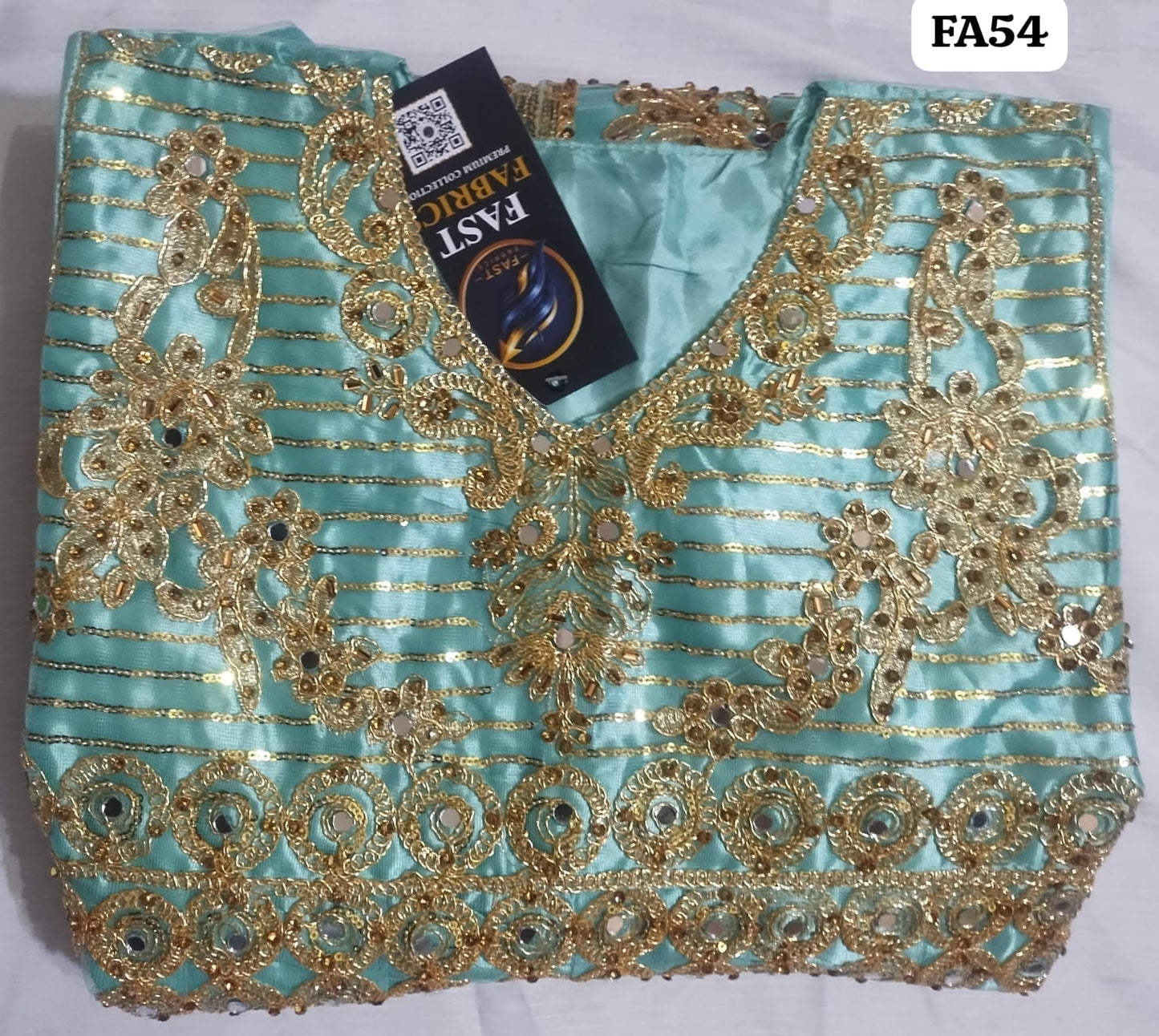 FastFabrics Luxury Bridal Collection – Heavy Aari Embroidery & Handwork 3 Piece Suit | FA54